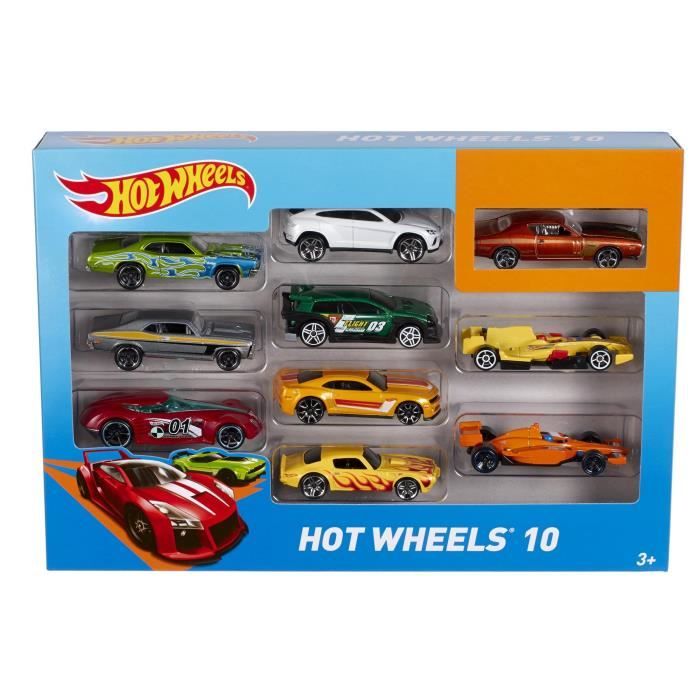 Hot Wheels - Coffret De 10 Véhicules - Coffret Petites Voitures - 3 ans et + 54886