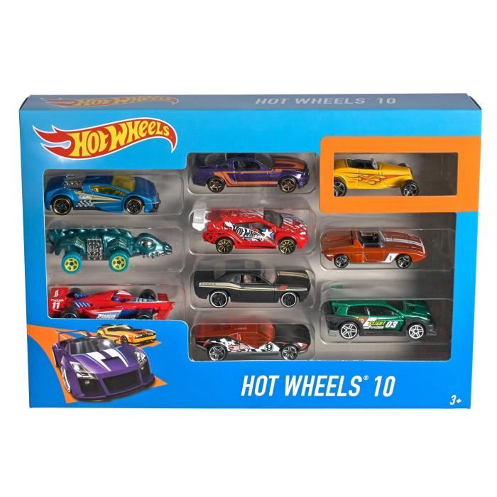 Hot Wheels - Coffret De 10 Véhicules - Coffret Petites Voitures - 3 ans et + 54886