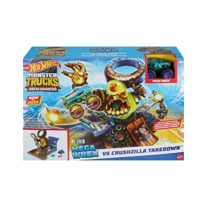 Hot Wheels-Monster Trucks Arena Smashers-Combat Mega-Wrex vs Gorzilla HPN71