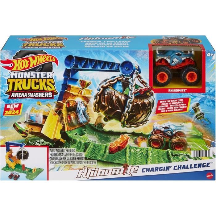 Hot Wheels-Monster Trucks Arena Smashers Défi Chargement Rhinomite HTP18