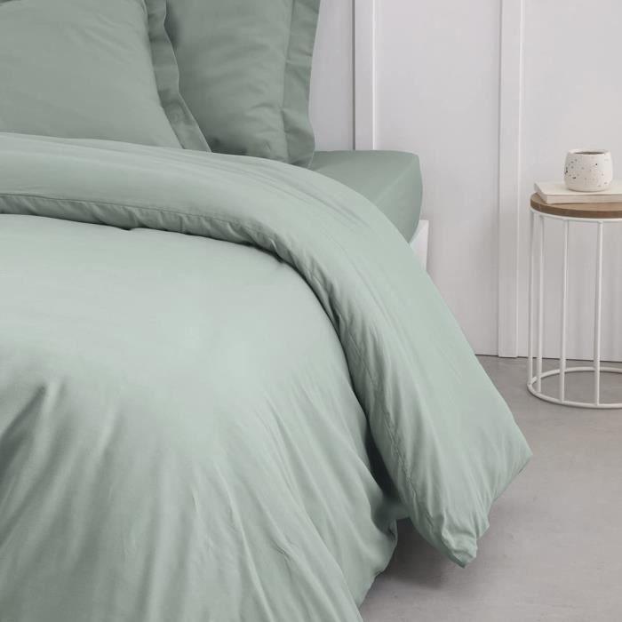 Housse de couette TODAY Essential - 220 x 240 cm - 2 personnes - 100% Coton uni - Celadon - Paloma Tech