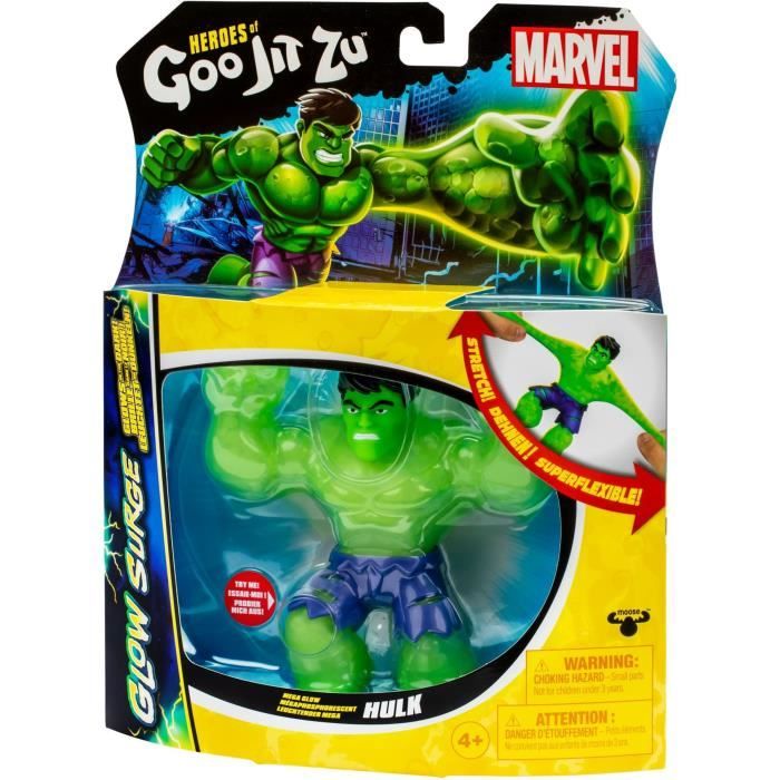 Hulk Glow Surge 11cm - HERoeS OF GOO JIT ZU - MARVEL - Figurine lumineuse et extensible