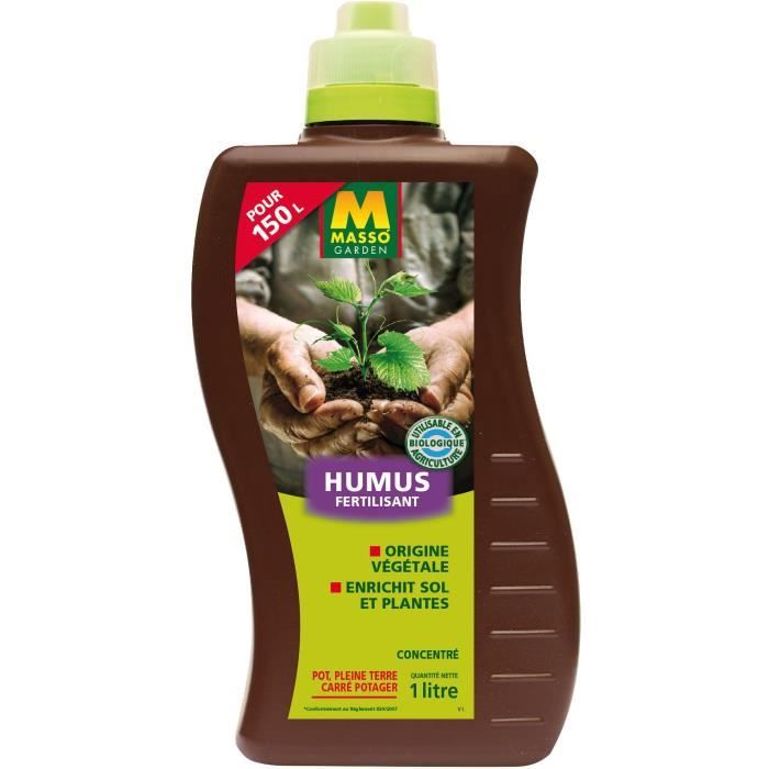 Humus fertilisant - MASSO GARDEN - 237916 - 1 L - Paloma Tech