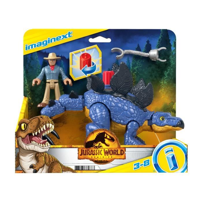 Imaginext-Jurassic World-Stégosaure et le Dr Grant GVV64