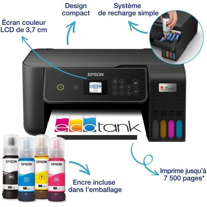 Imprimante multifonction A4 - EPSON - Ecotank ET-2870 - Wi-Fi - Réservoirs d'encre - 3 ans d'encre inclus - Paloma Tech