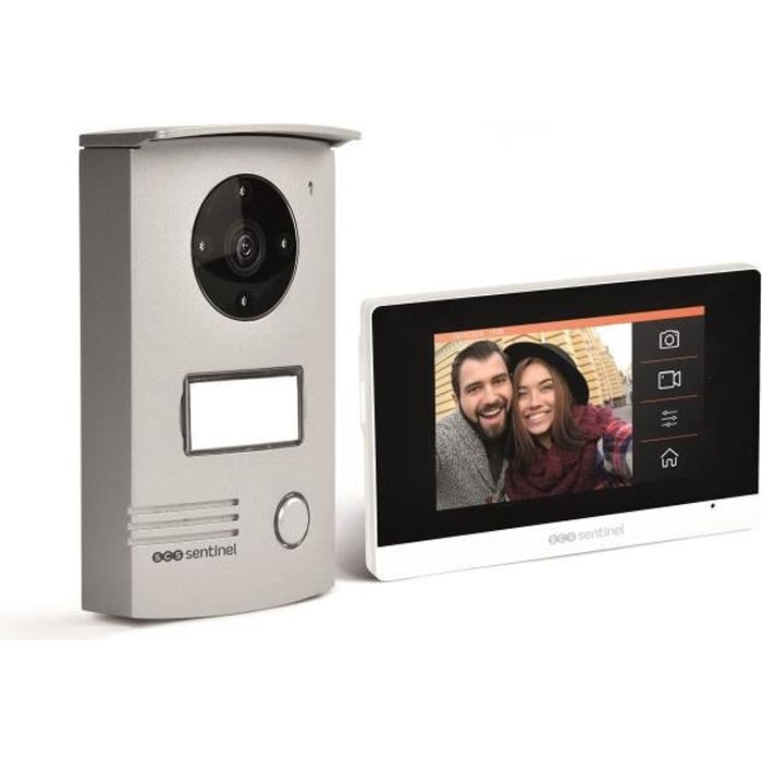 Interphone vidéo filaire SCS SENTINEL VisioDoor 4.3 + avec moniteur tactile 4,3 et vision nocturne - Garantie 5 ans