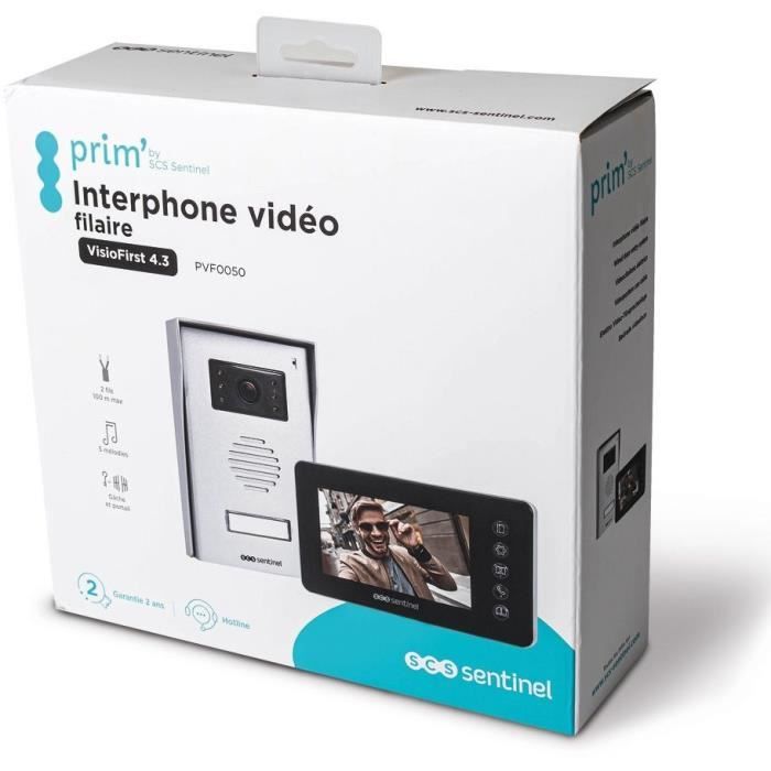 Interphone vidéo filaire - VisioFirst 4.3 - SCS SENTINEL - Garantie 3 ans