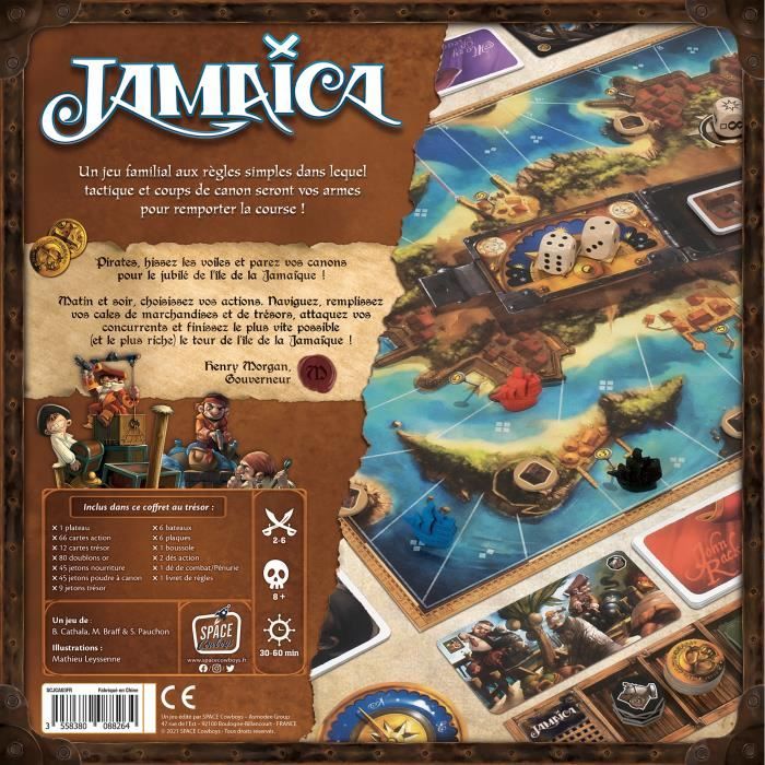 Jamaica - ASMODEE - Édition 2021 - Jeu de plateau familial - 2 a 6 joueurs - 45 min