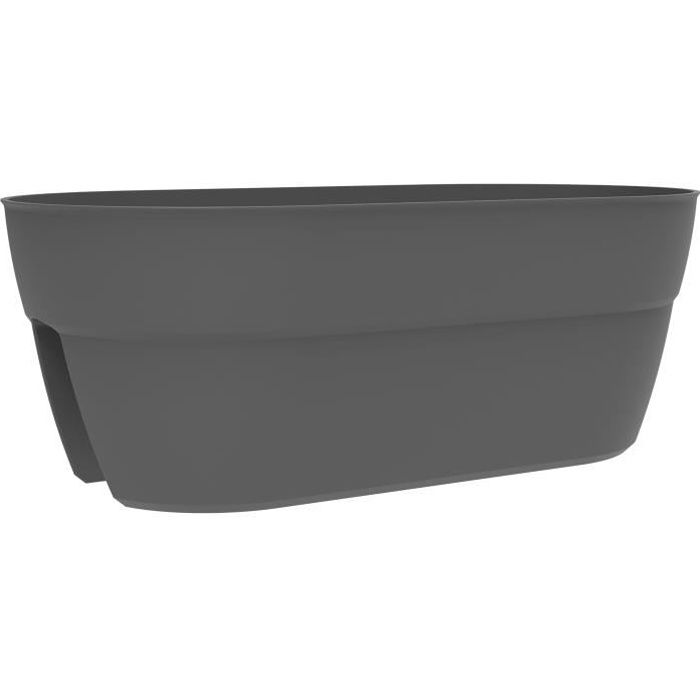 Jardiniere Cavaliere Osaka 19,5 L - EDA - pour Balcons et Rambardes - Gris anthracite - Paloma Tech