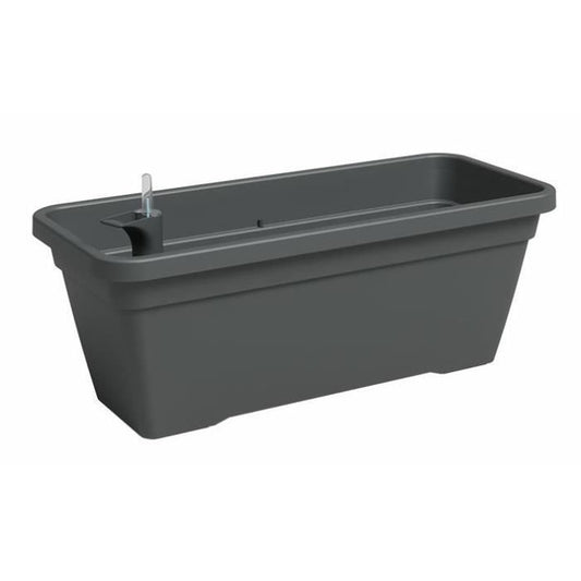 Jardiniere - Plastique - Anthracite - Rectangulaire - L57,9 x P24,3 x H22cm - ARTEVASI - Paloma Tech