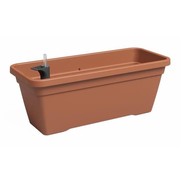 Jardiniere - Plastique - Terre cuite - Rectangulaire - L57,9 x P24,3 x H22cm - ARTEVASI - Paloma Tech