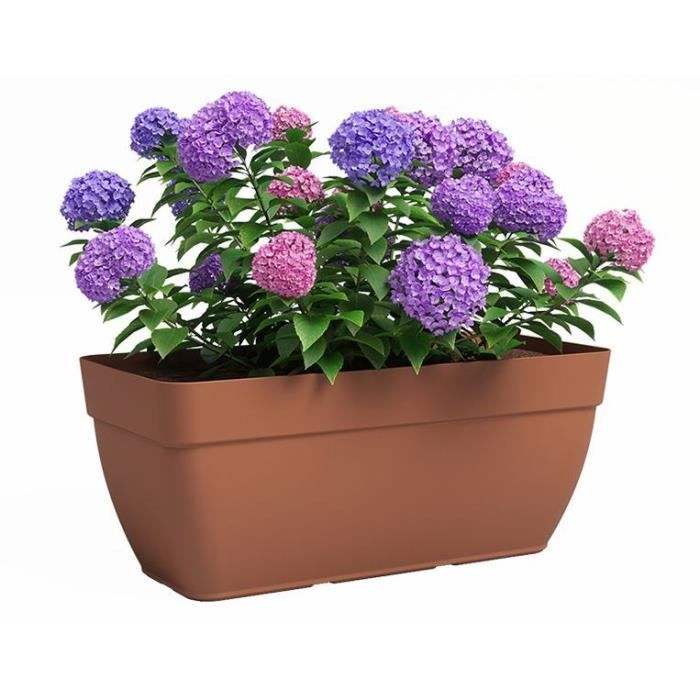 Jardiniere - Plastique - Terre cuite - Rectangulaire - L79 x P37 x H33,5cm - ARTEVASI - Paloma Tech