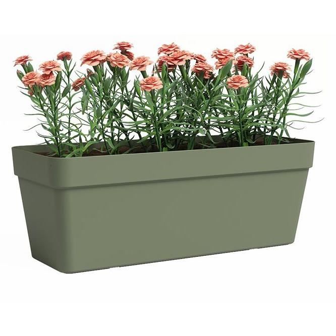 Jardiniere - Plastique - Vert Cendre - Rectangulaire - L49,9 x P20 x H18,1cm - ARTEVASI - Paloma Tech