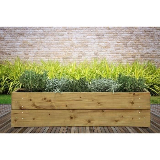 Jardinieres a fleurs EKJU - 75x18xh20 cm - Traitées en autoclave brun - Paloma Tech