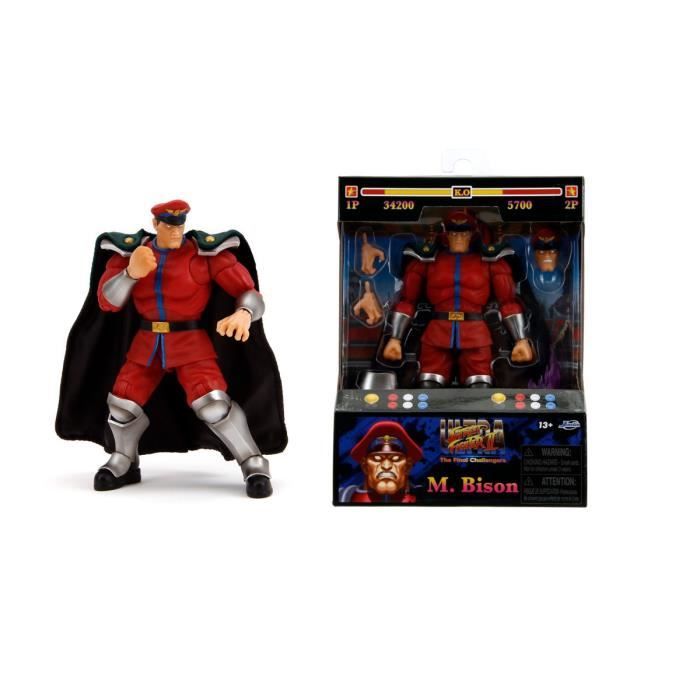 JAVA - Street Fighters - Figurine articulée Bison 15cm - Accessoires - Des 8ans