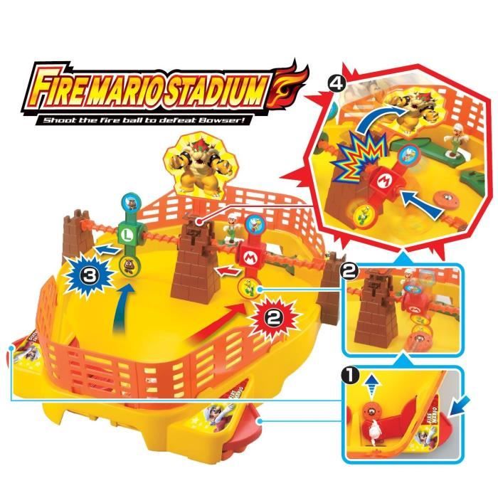 Jeu d’action et de réflexe - EPOCH - Fire Mario Stadium - Licence Mario - 20 min