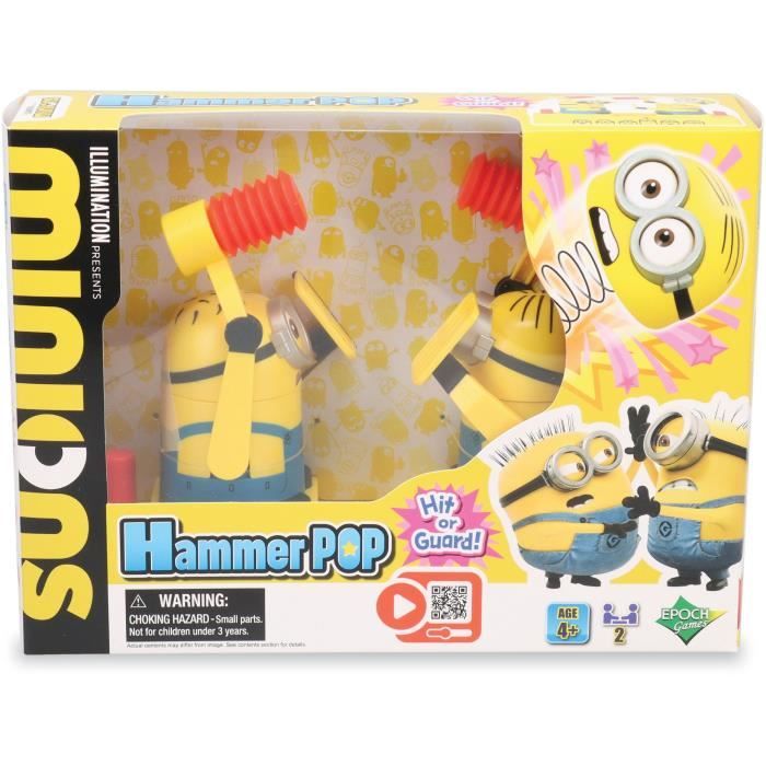 Jeu d’Adresse - EPOCH GAMES - Minions Hammer POP - Tape sur la Tete du Minion Gagne le Point!