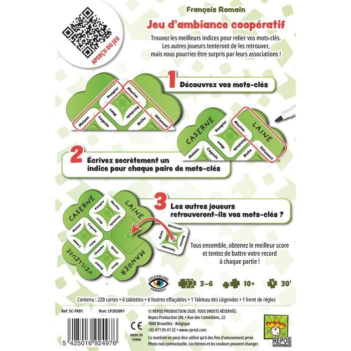 Jeu d’ambiance - ASMODEE - So Clover - 880 mots-clés - 3-6 joueurs - 10 ans