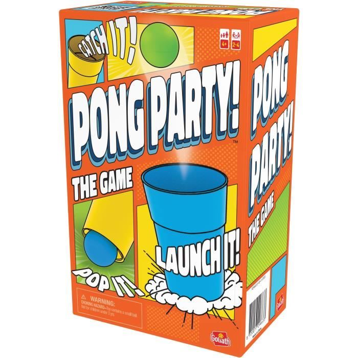 Jeu d’ambiance - GOLIATH - Pong Party - Balles de ping pong rebondissantes - Pour adultes et enfants