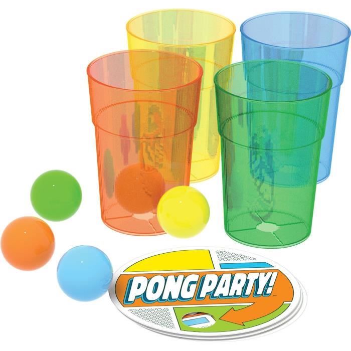 Jeu d’ambiance - GOLIATH - Pong Party - Balles de ping pong rebondissantes - Pour adultes et enfants