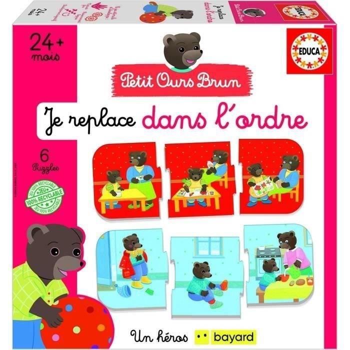 Jeu d’apprentissage - EDUCA - J’Associe Les Séquences Logiques - Petit ours brun