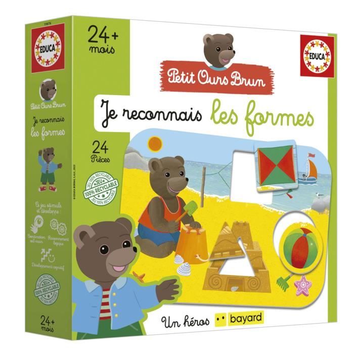 Jeu d’apprentissage - EDUCA - Je Reconnais Les Formes - Petit ours brun