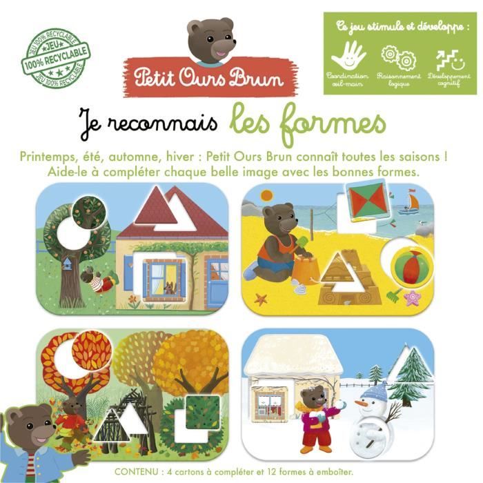 Jeu d’apprentissage - EDUCA - Je Reconnais Les Formes - Petit ours brun