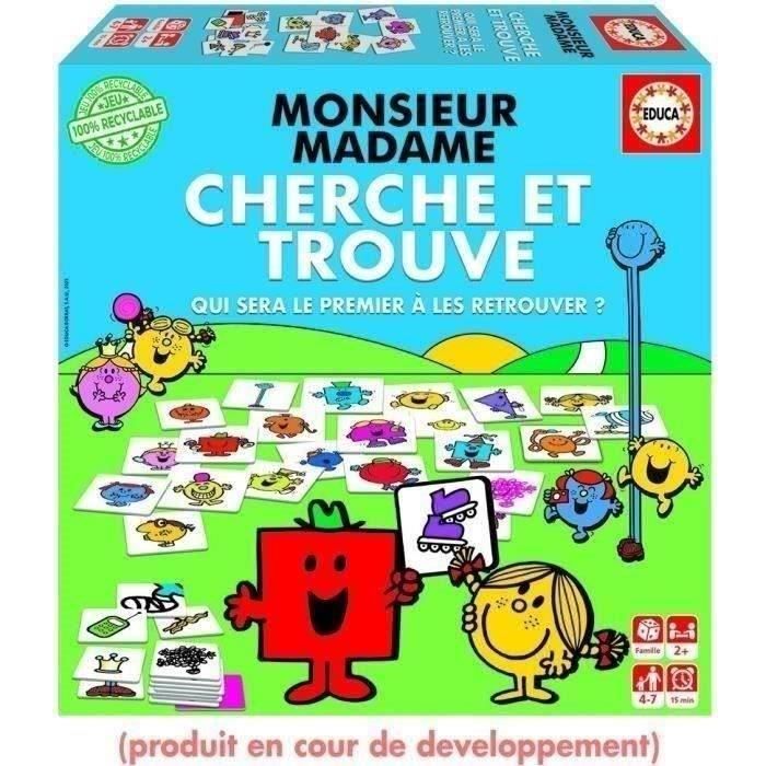 Jeu d’apprentissage - EDUCA - Monsieur Madame - Cherche Et Trouve