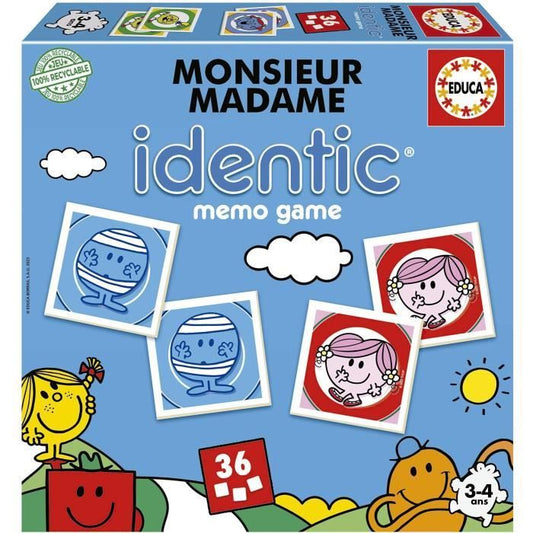 Jeu d’apprentissage - EDUCA - Monsieur Madame - Identic