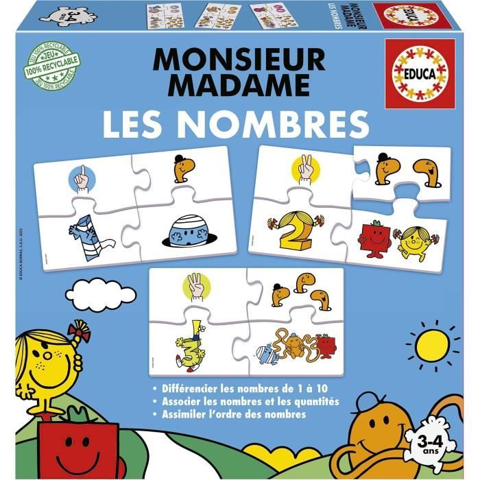 Jeu d’apprentissage - EDUCA - Monsieur Madame - Les Nombres