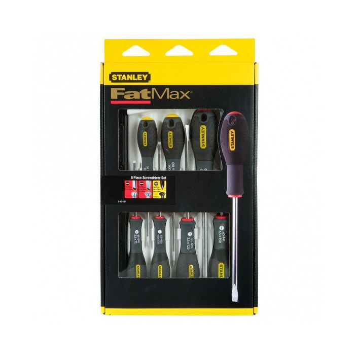 Jeu de 8 Tournevis - STANLEY FATMAX - 0-65-437 - Electricien + Mecanicien + Phillips