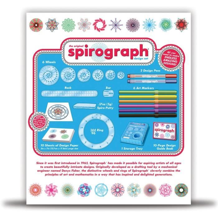 Jeu de dessin - SILVERLIT - SPIROGRAPH - Set de démarrage 30 pieces - Enfant 8 ans et plus - Multicolore