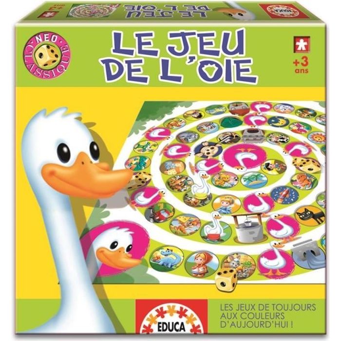 Jeu de l’oie EDUCA Neo Classique - Design frais et dynamique - Pour enfants a partir de 3 ans