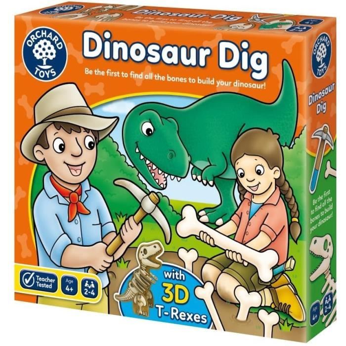 Jeu de loterie Dinosaur Dig - ORCHARD - Construisez votre dinosaure 3D