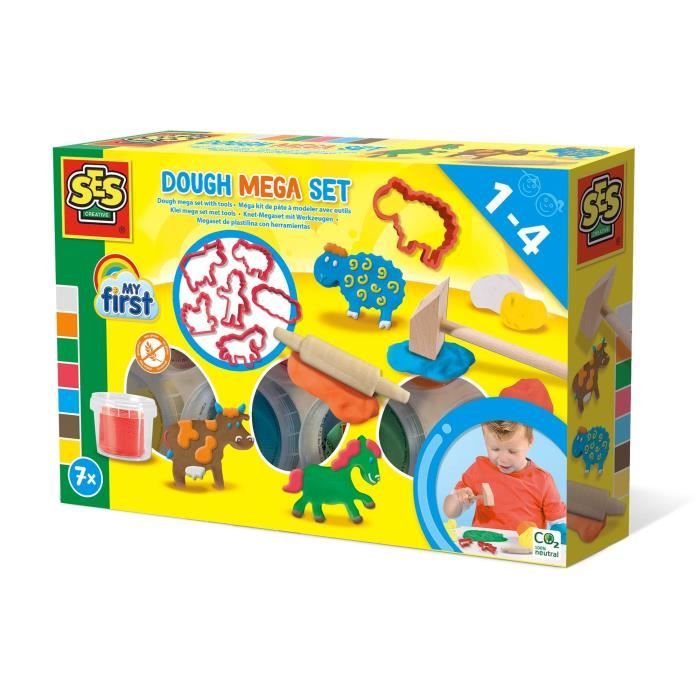 Jeu de pâte a modeler - My first - Méga kit avec outils - Jaune - Pour enfant de 12 mois a 4 ans