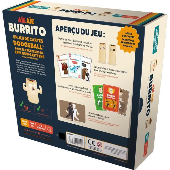 Jeu de société - ASMODEE - Aie Aie Burrito (Edition 2022) - Ambiance - 3 a 6 joueurs