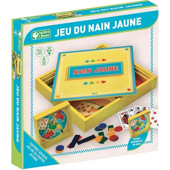 Jeu de société en bois - L’ARBRE A JOUER - JEU DU NAIN JAUNE - Coffret en bois