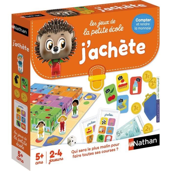 Jeu de société - NATHAN - J’achete - Jeu de courses avec 6 boutiques 15 a dépenser