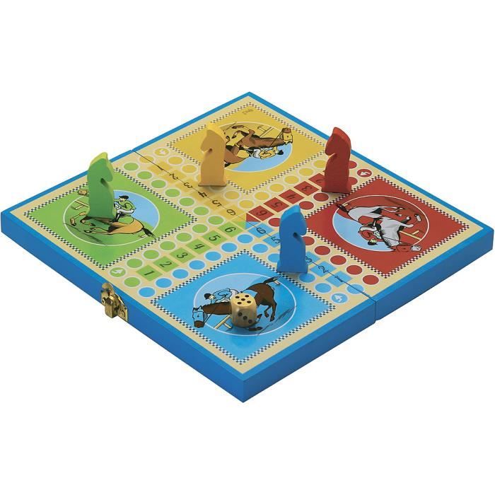 Jeujura - Coffret Pliant Petits Chevaux - L’arbre a Jouer - Jeu de Société - Âge Minimum: 3 Ans