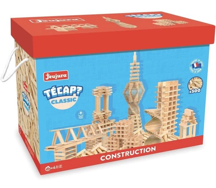 JEUJURA Tecap Classic - 500 planchettes en bois - jeu de construction