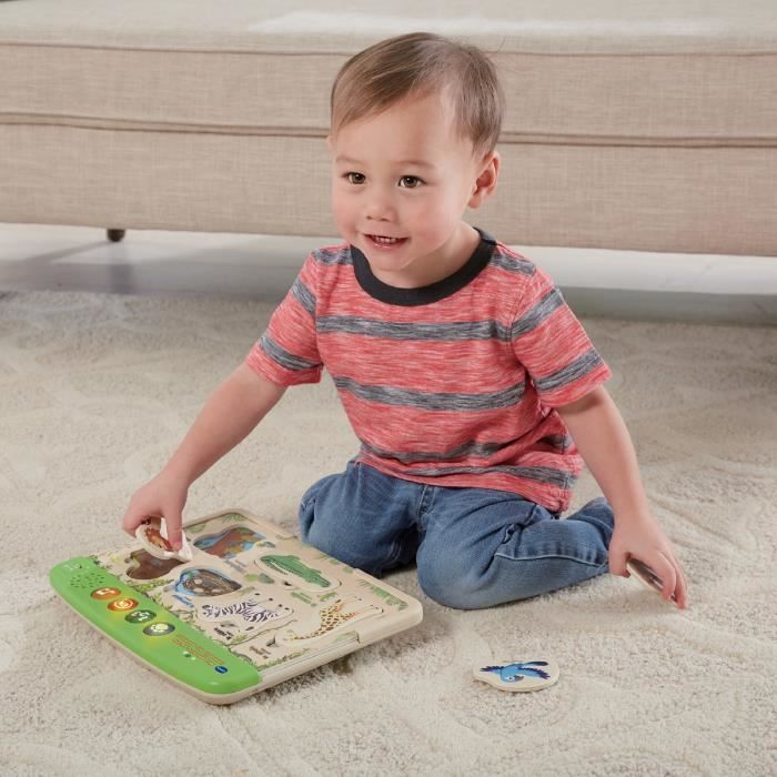 Jouet en bois interactif - VTECH - Mon Premier Puzzle des Animaux - FSC