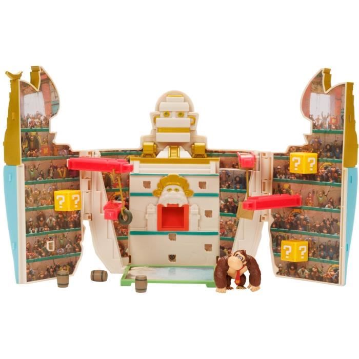 Jouet - JAKKS - SUPER MARIO MOVIE - Mini Basic Playset série 2 - Arene de Donkey Kong et figurine incluses