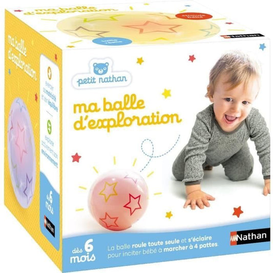 Jouet - NATHAN - Balle d’exploration - Motricité pour bébés change de couleur et direction