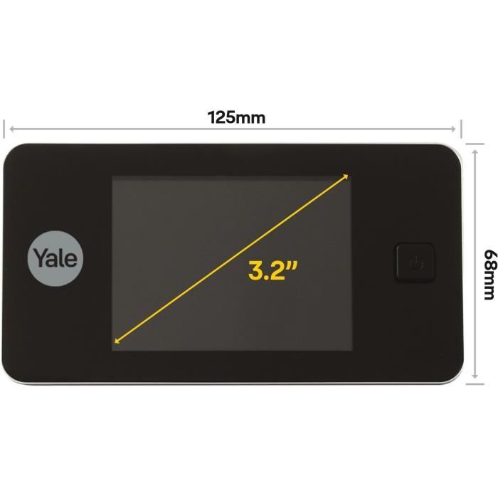 Judas Numérique Yale DDV500 - Écran LCD 3.2 - Porte Épaisseur 38mm-110mm