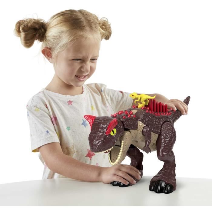 Jurassic World Imaginext-Jouet dinosaure Carnotaurus avec attaque de piques 2 éléments de jeu HML42