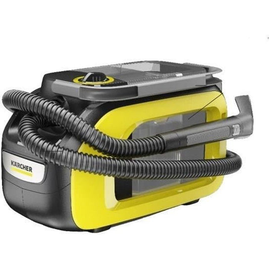 Aspirateur nettoyeur canapé Kärcher SE 3-18 sans fil avec flexible jaune et gris