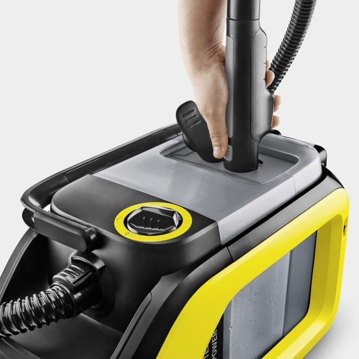 Aspirateur nettoyeur canapé KARCHER SE 3-18 avec batterie et buse main noir jaune