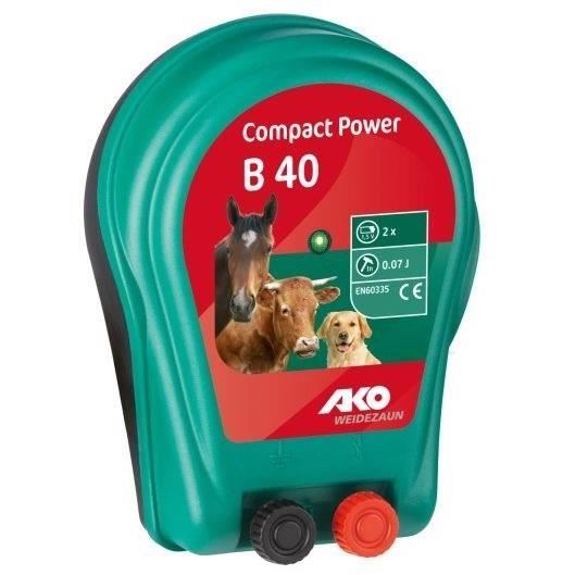 Kerbl - Ako Compact - Electrificateur - Bloc dalimentation Power B40 - 2 x 1,5 V - 1847 - Paloma Tech