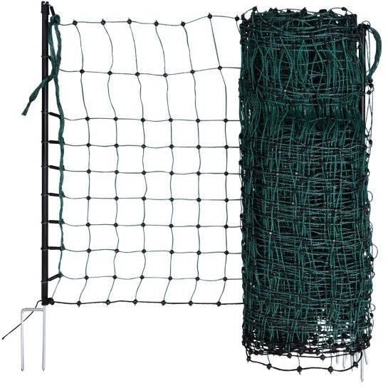 KERBL - Filet pour lapin et autres petits animaux électrifiable - 50 m - 65 cm - Double pointe - Vert - Paloma Tech