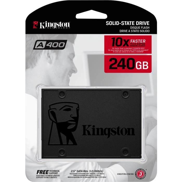 KINGSTON - Disque SSD Interne - A400 - 240Go - 2.5 (SA400S37/240G) - Paloma Tech